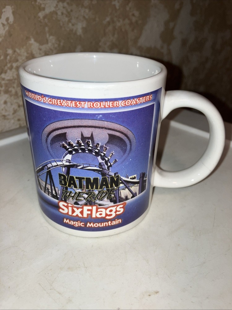 Six Flags Coffee Mug Worlds Greatest Roller Coaster Cup