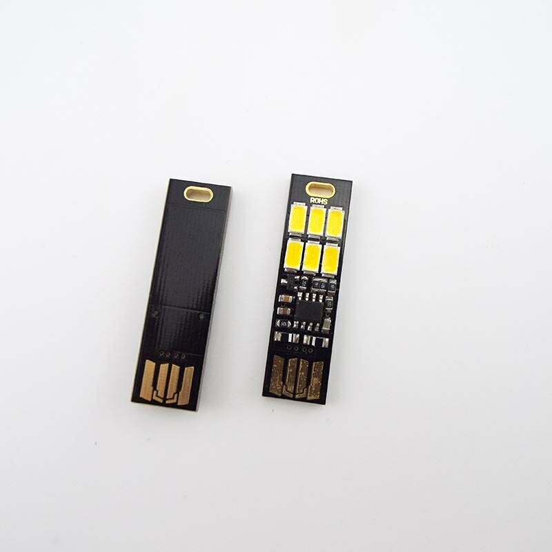 Portable 6-LED USB Power Night Light 1W 5V Touch Dimmer Function Warm Light Lamp