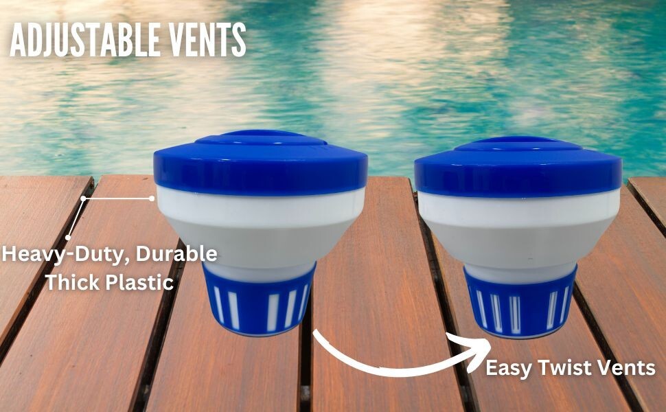 Pool/Spa Chlorine Tablet Dispenser Floater for 1" or 3" Tablets (12 Pack)