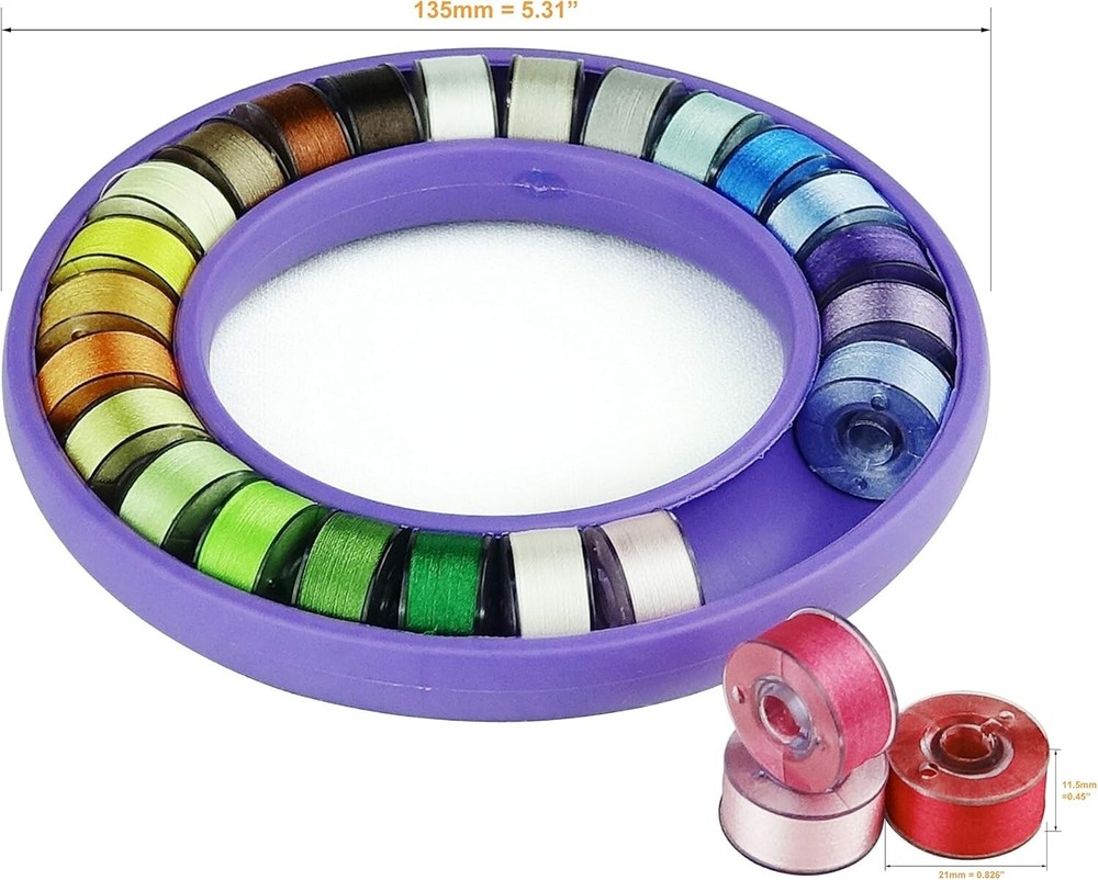 Size A/Class 15 /SA156 Prewound Bobbin Thread 60wt Filament Polyester Threads 26