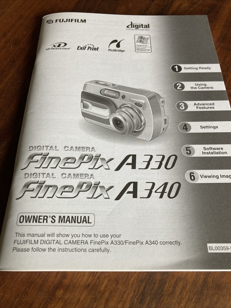 Fujifilm Digital Camera FinePix A330 3.2MP Silver Tested