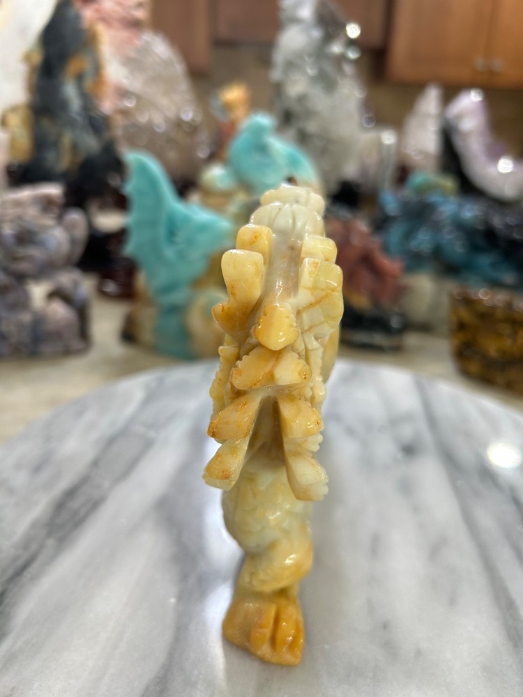 Gorgeous Amazonite Dragon hand carved very unique