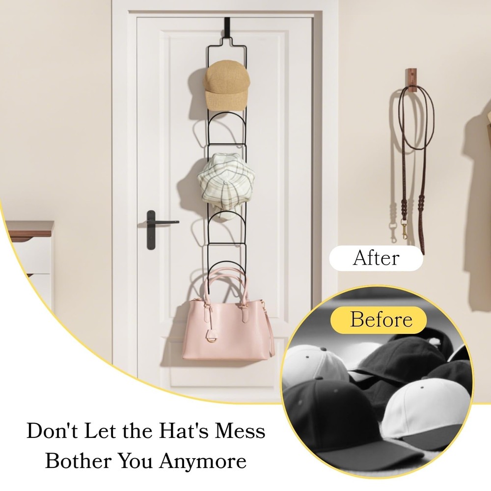 10Pack Over The Door Hat Organizer for baseball caps | Multi-Functional Baseb...