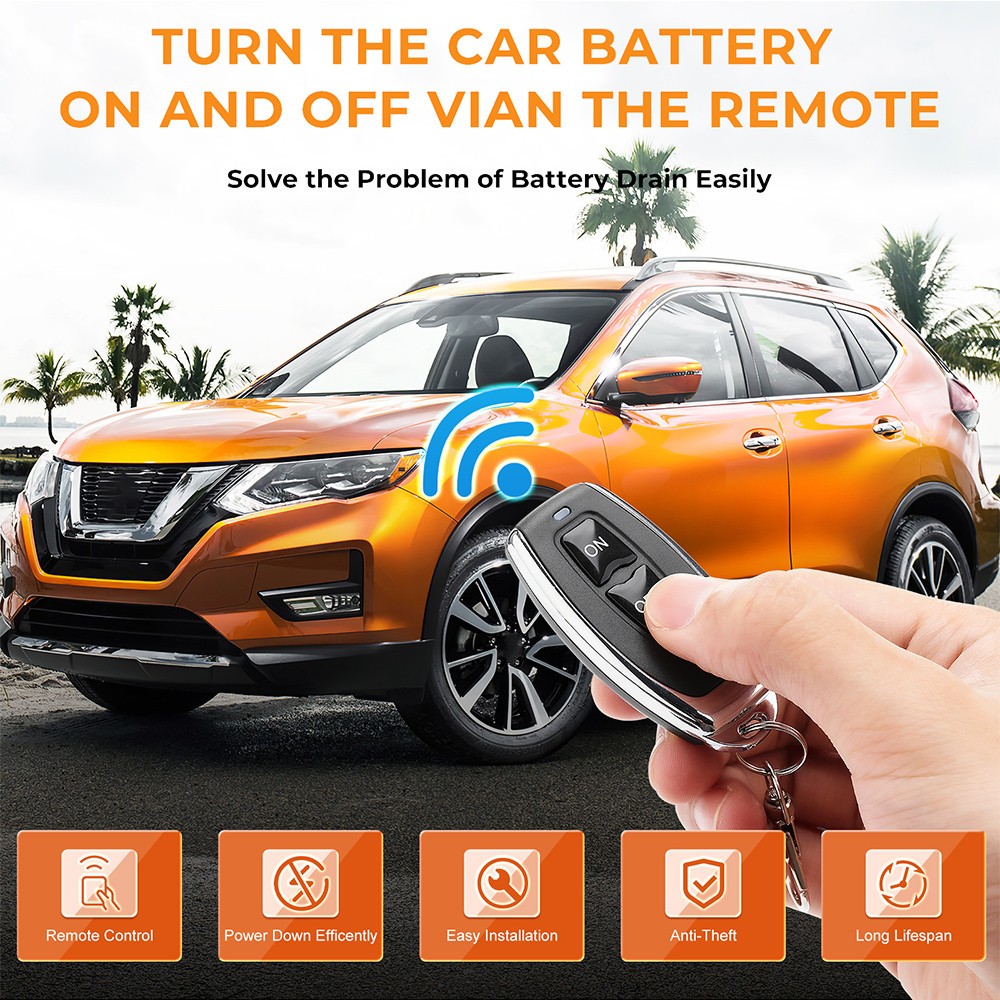 12V/24V 240A Kill Switch Remote Battery Disconnect Switch LED Voltmeter US