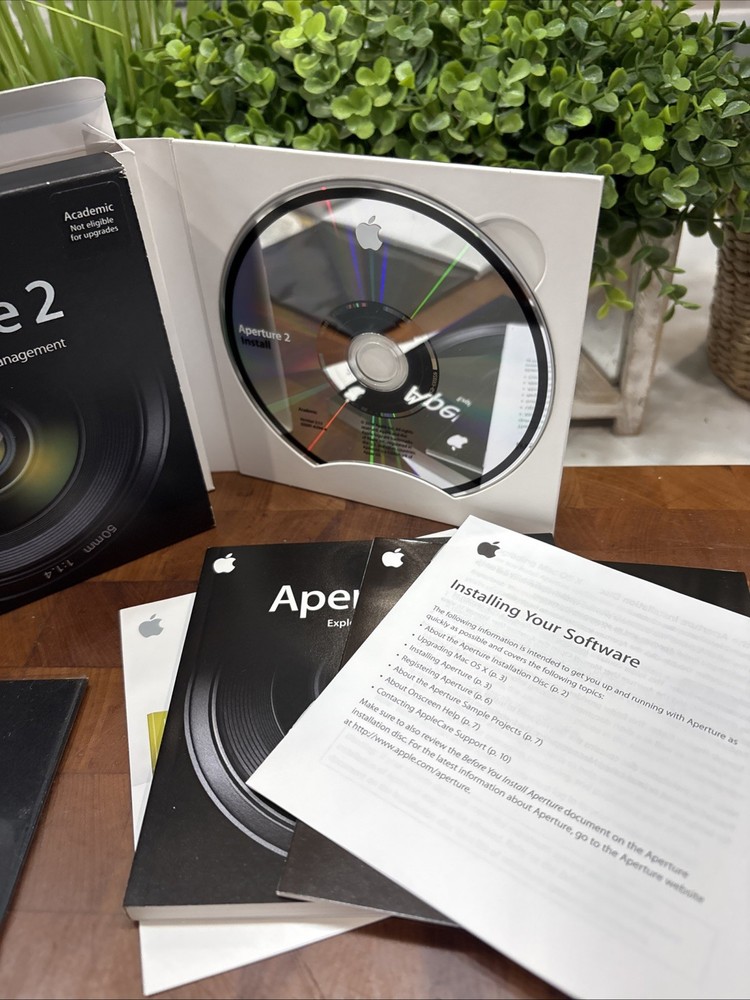 Apple Aperture 2 + Mac OS X 10.5 Leopard Install Discs Bundle Photo Editing Mac