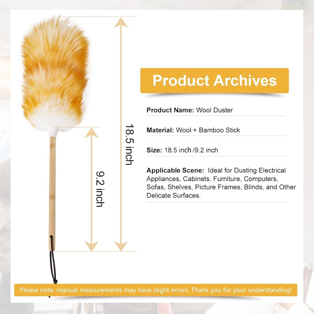 Extendable Lambswool Duster 26-64" Anti-Static Ceiling Fan & Wall Cleaner