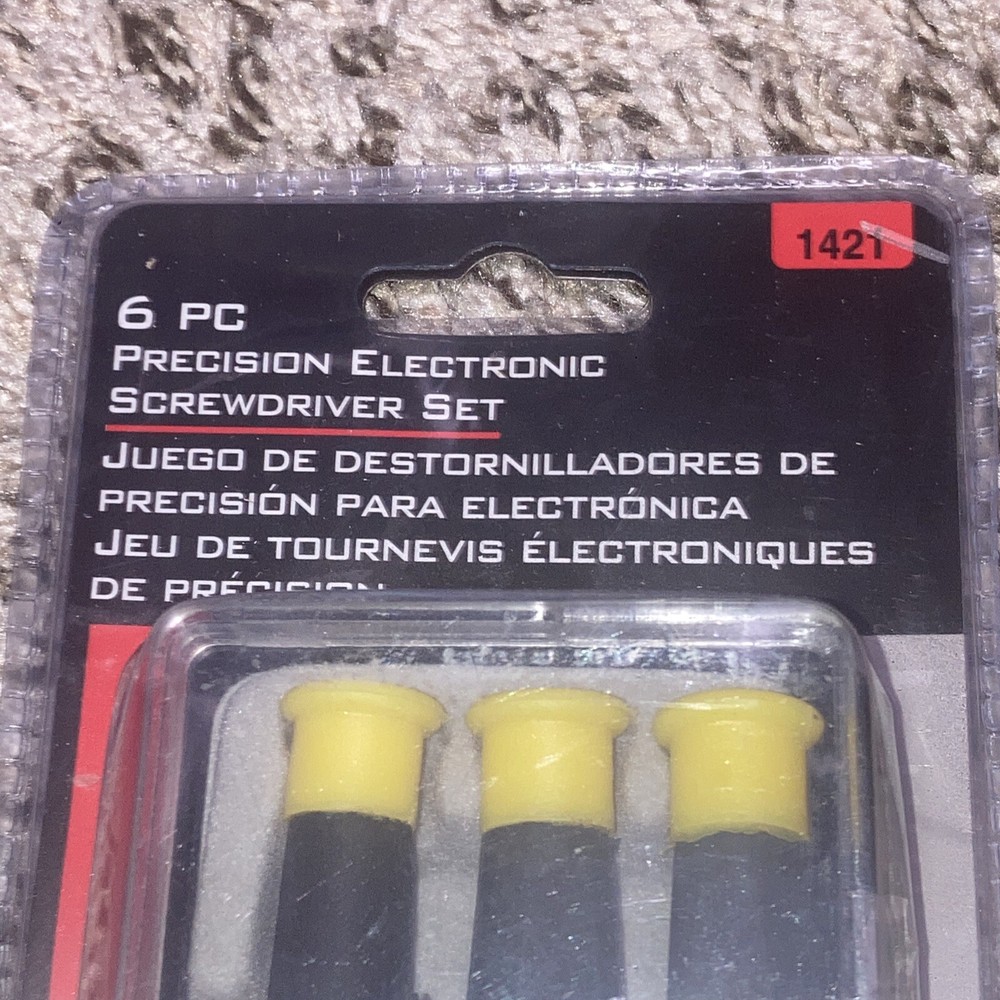 6 Pcs Precision Electronics Screwdriver Set with Case PROJECT PRO 1421