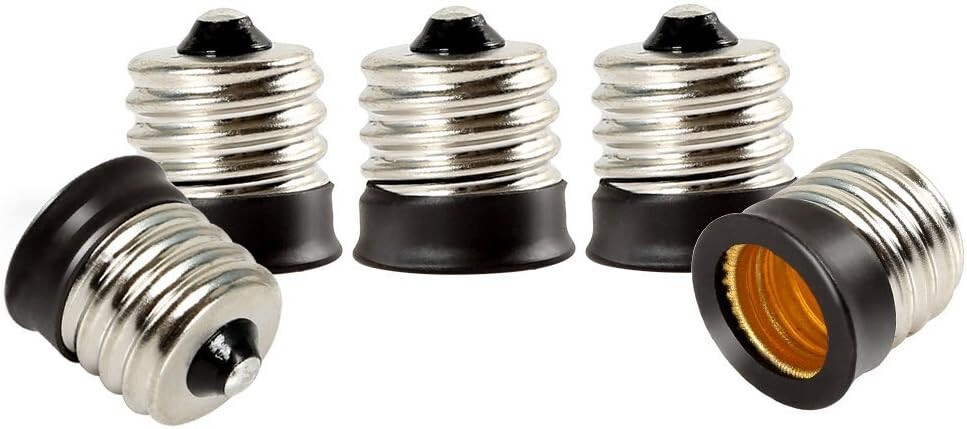 E17 Intermediate To E12 Candelabra Base Light Bulb Socket Adapter Reducer Lamp