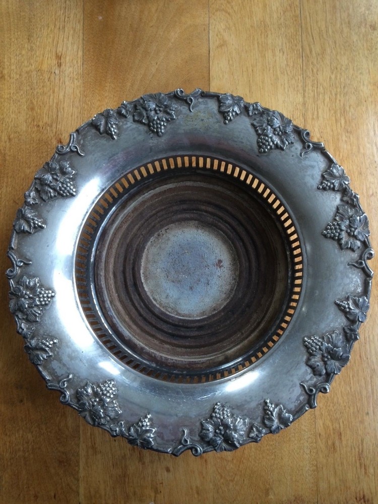 Antique silver plate Wine Coasters with hallmarks