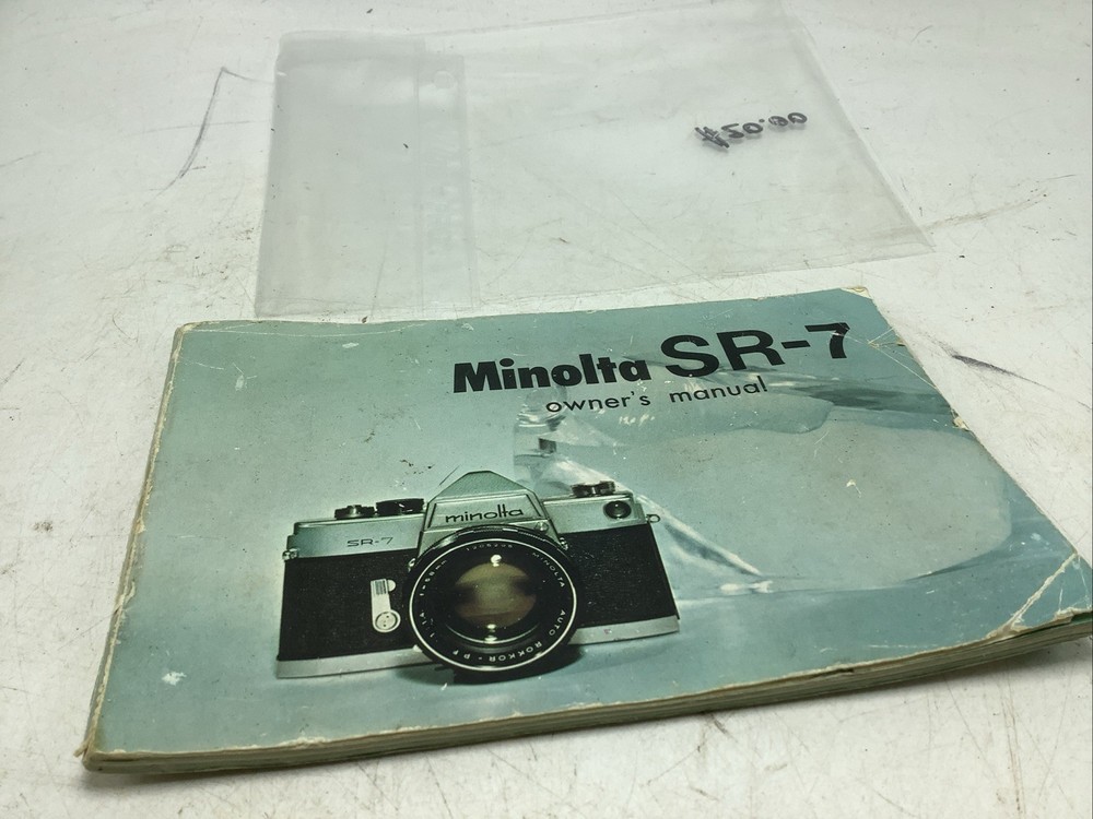 Minolta SR-7 Camera Owner's Manual