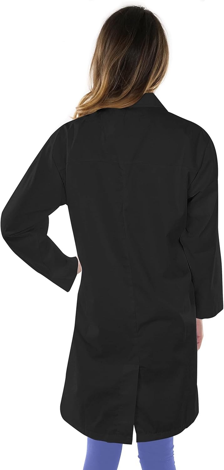 Professional White Lab Coat for Women, Long Sleeve Medical Coat