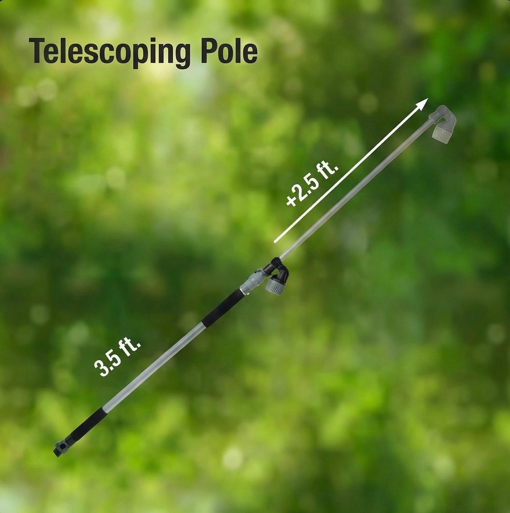 72 In. Extendable 4-Pattern Thumb Control Watering Wand Garden Lawn