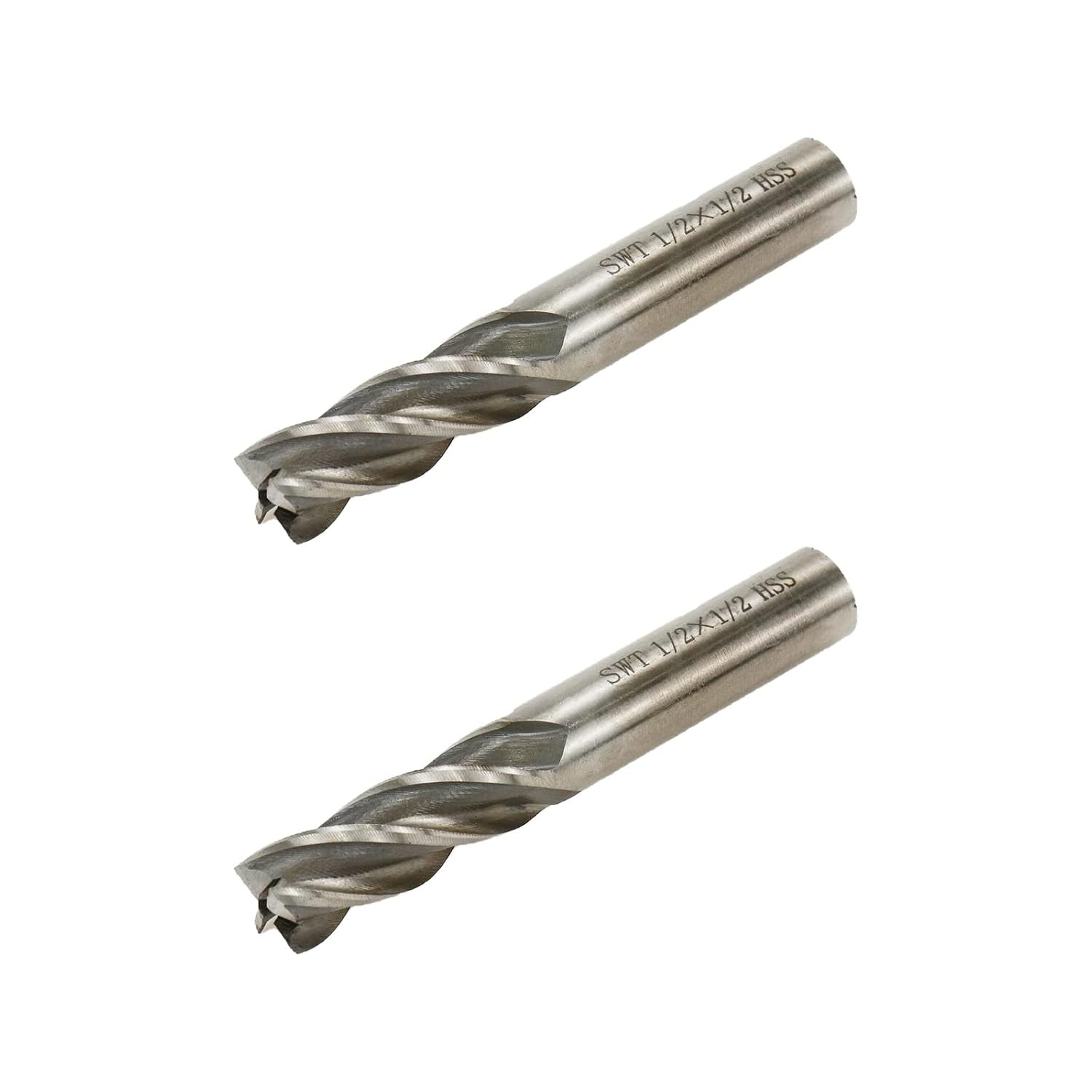 Square End Mill 1/2" Cutting Dia X 1/2" Shank Dia 4 Flute Straight End Mill Cut