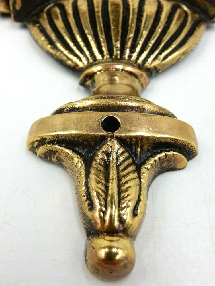 VINTAGE SOLID BRASS VIRGINIA STYLE BLANK MONOGRAM SPACE DOOR KNOCKER