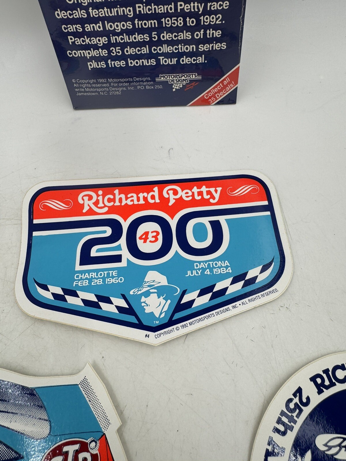 Vintage 1992 Fan Appreciation Tour Richard Petty Decal Collection Introductory