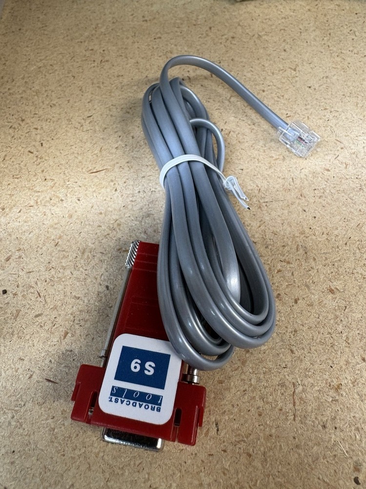 Broadcast Tools RS 232 connector DB9 to RJ11