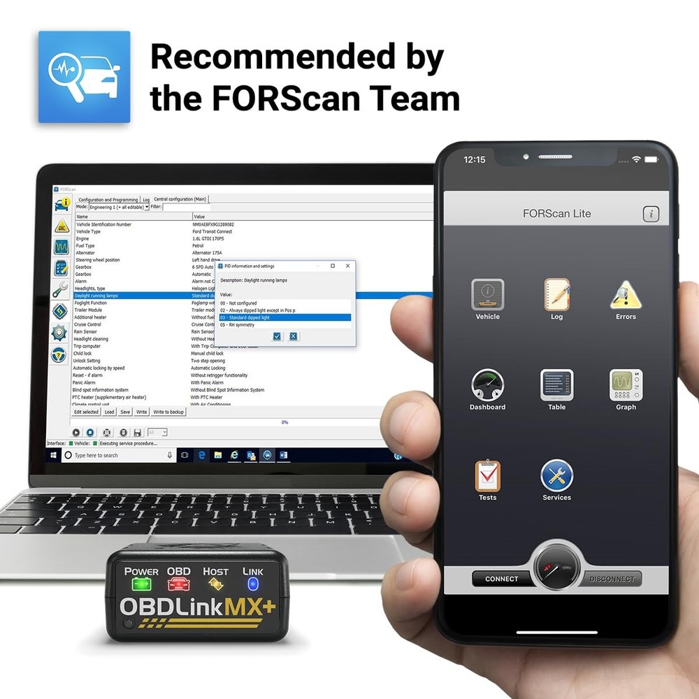 OBDLink MX+ OBD2 Scan Tool with Advanced OEM Diagnostics for iPhone Android