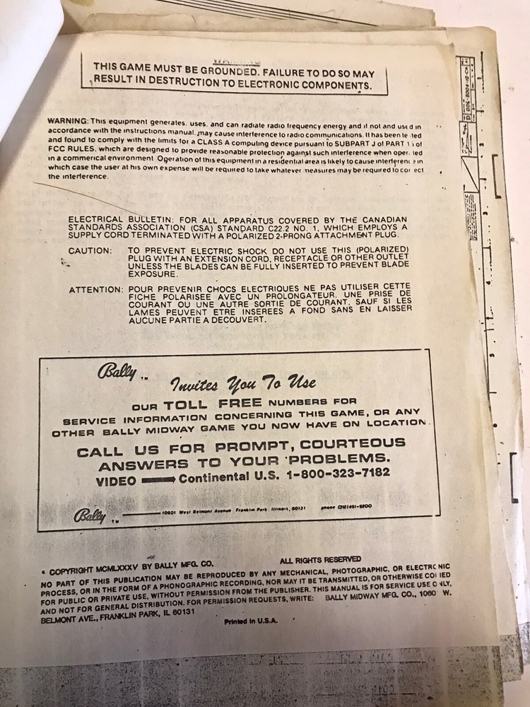 Bally Sente Electric Manual