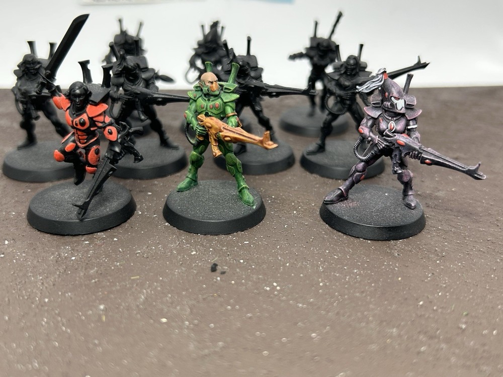 Warhammer 40k Aeldari Guardian Squad & Weapons Platform Assembled Mostly Unpaint