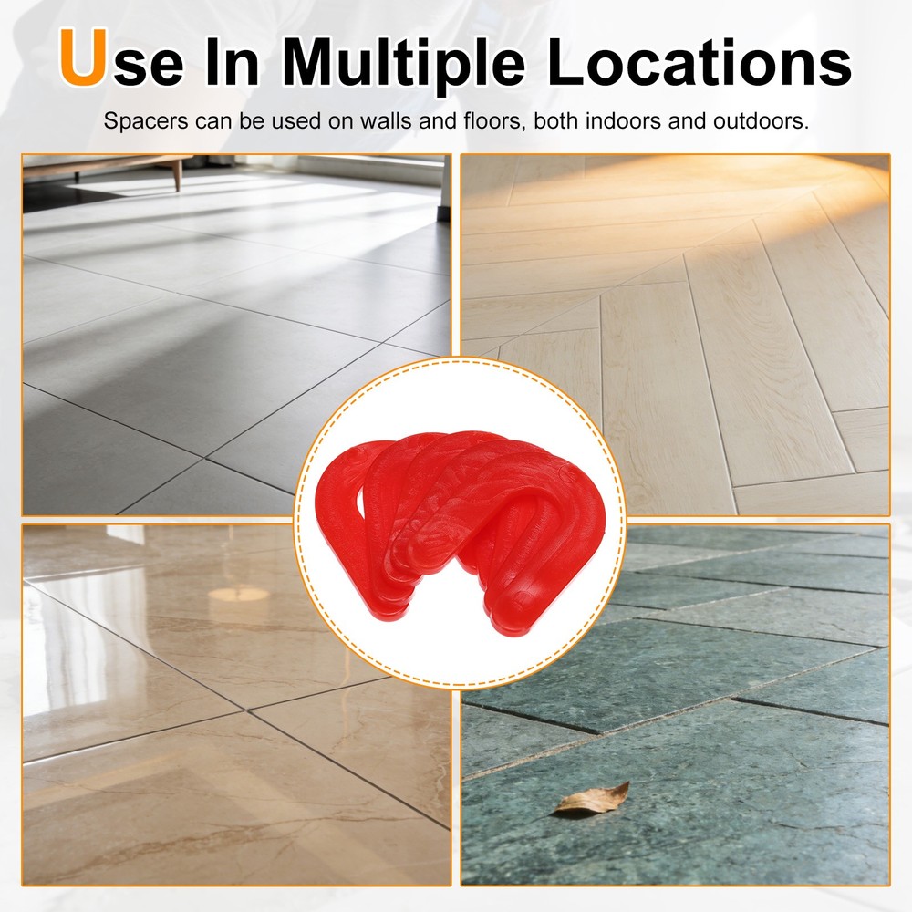 400 PCS Tile Leveling Spacers, 1/8" U Shape Tile Spacers Plastic Shims