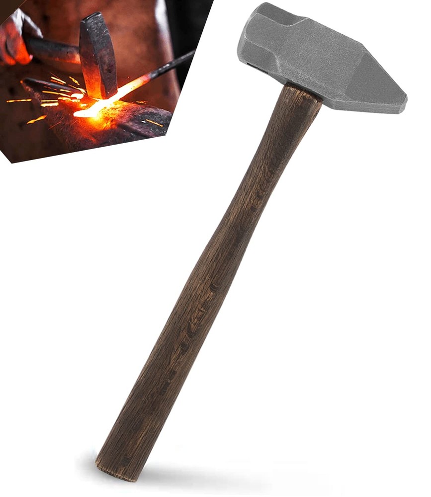 Blacksmith 4LB Handmade Forge Hammer for Farrier, Knife Maker, Blacksmith For...