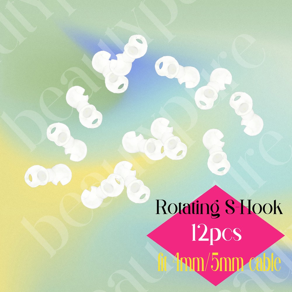 Jagwire CHA046 12pcs Rotating Outer Casing S-Hook WHITE Cable Housing Clip