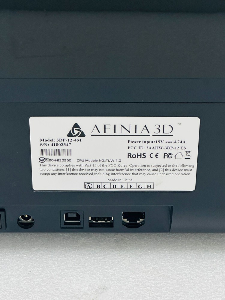 AFINIA 3DP-12-4M H400+ Desktop 3D Printer Unit - FREE SHIPPING
