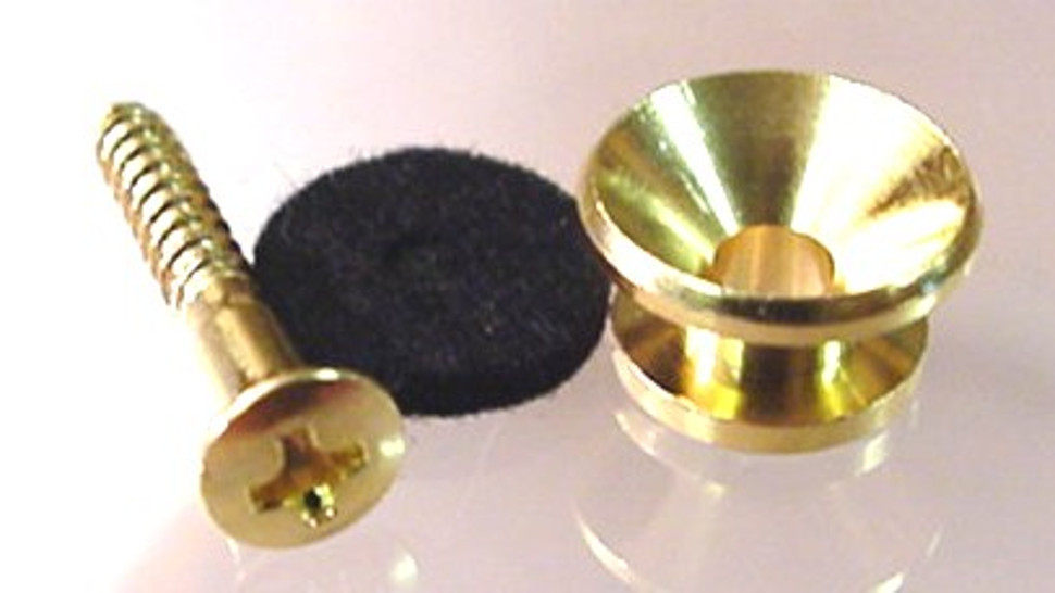 GOLD FELT-LINED GUITAR OR MANDOLIN STRAP PIN endpin