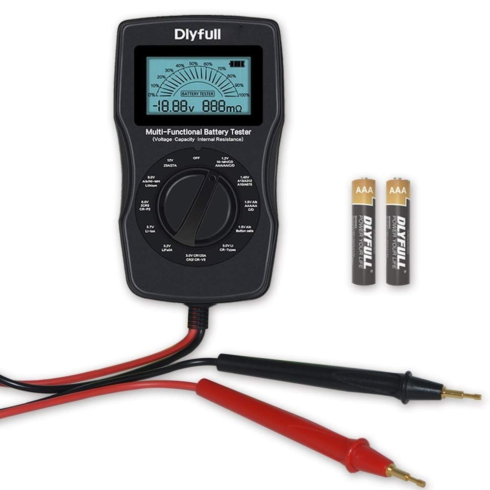 Portable Universal Battery Voltage Resistance Checker - LCD Screen & Easy Use