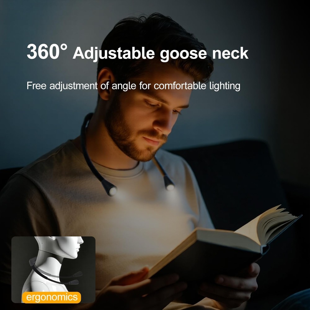 Glocusent LED Neck Reading Light - Grey (GLCSNTBL001)
