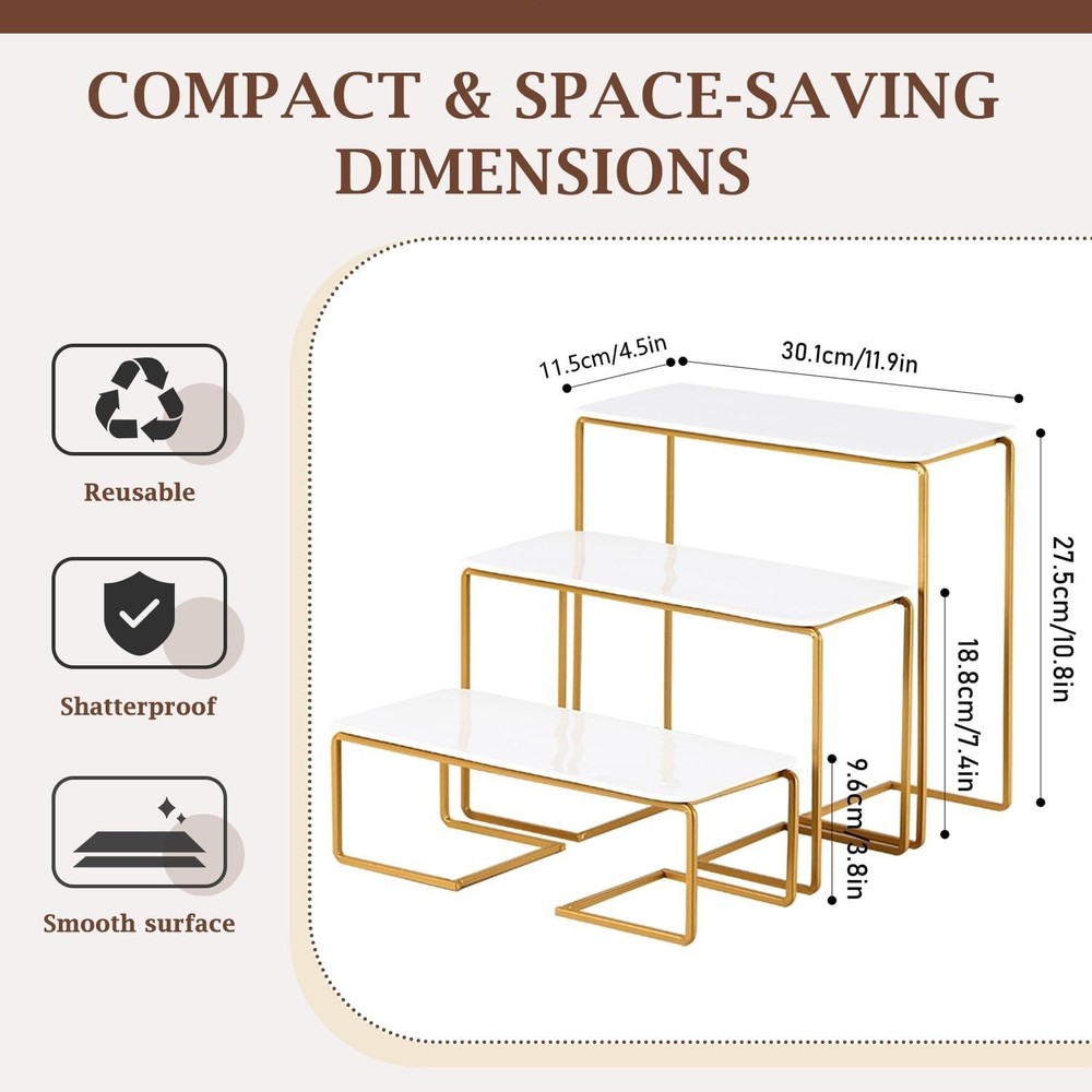 12 Inch 3 Tier Serving Stand Polypropylene Serving Platter Tier Serving Trays
