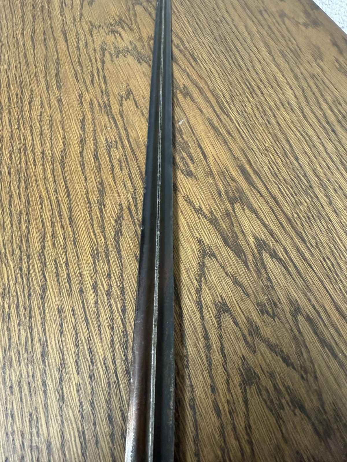 Antique Vintage 19th Century Sword Made In Spain Trefoil Blade Wood Handle