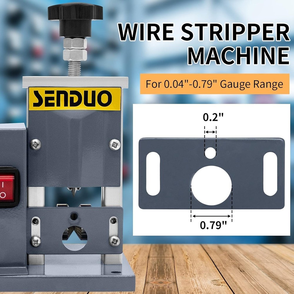 Automatic Wire Stripper Machine,25W 0.04" - 0.79" Electric Wire Stripping Mac...