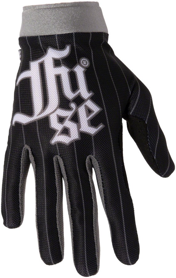 FUSE Omega Gloves - Ballpark, Full Finger, Black/Silver, Medium