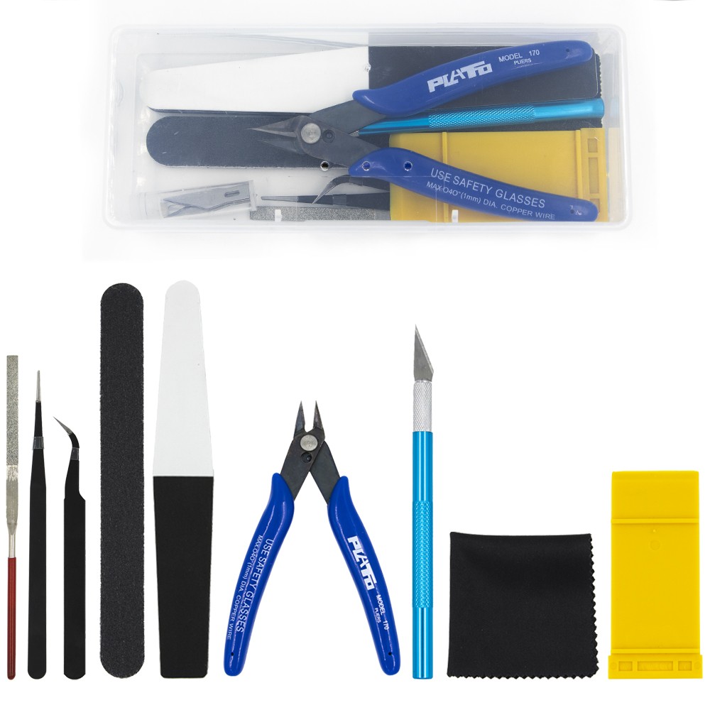 14pcs Basic Modeler Tool Set, Craft Hobby Car Model Building Kit for Gundam