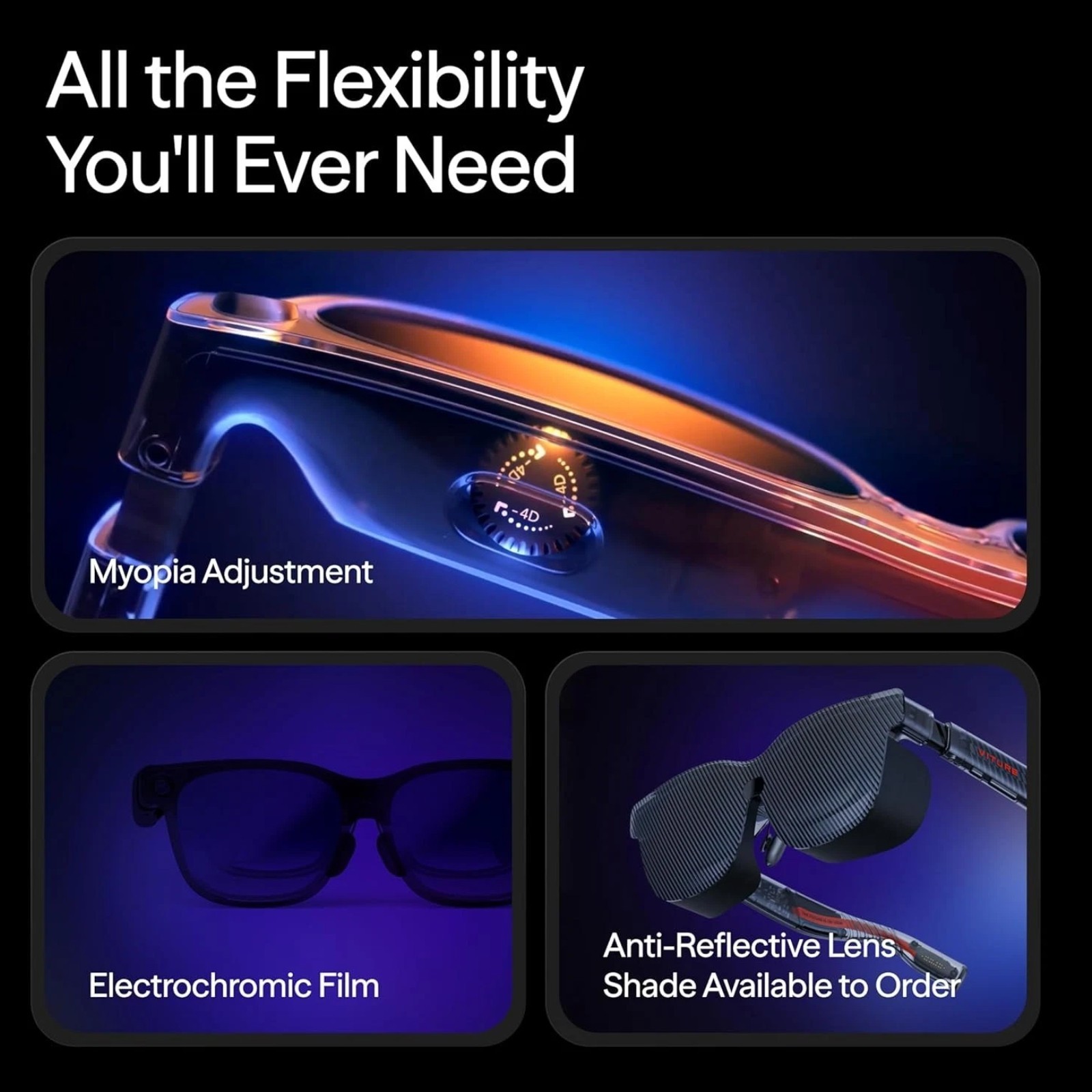 VITURE Luma Pro XR Glasses — 152” 1200p Ultra Sharp Display 52° FOV Regular Size