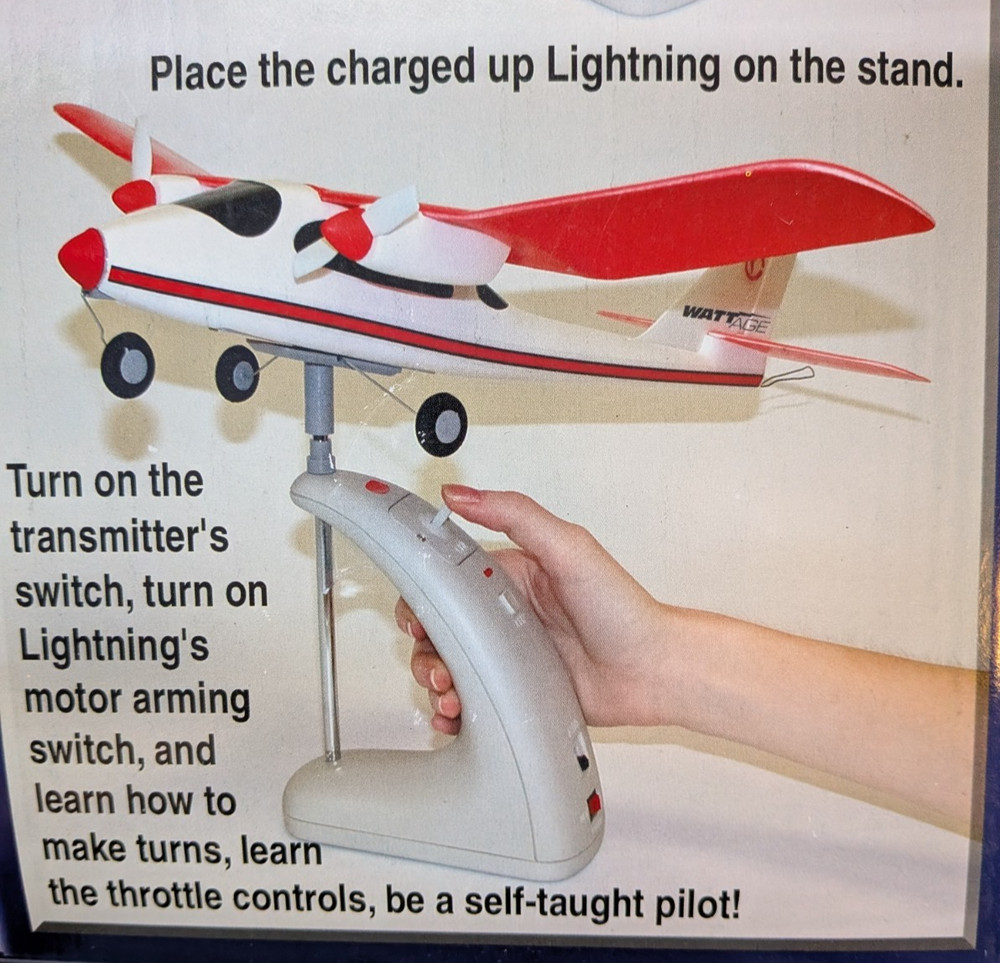 Vintage Wattage Lightning RC Airplane RTF