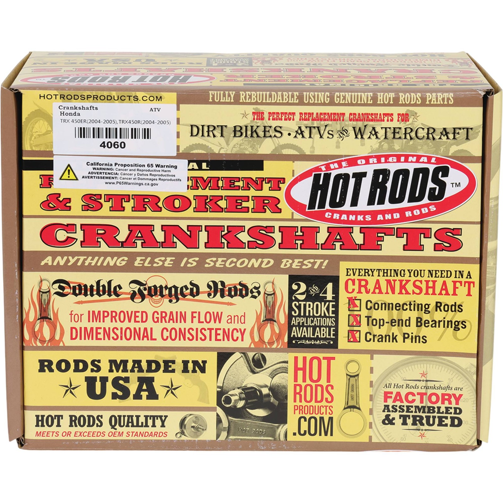 New Hot Rods Crankshaft For Honda TRX 450 R 2004-2005 4060