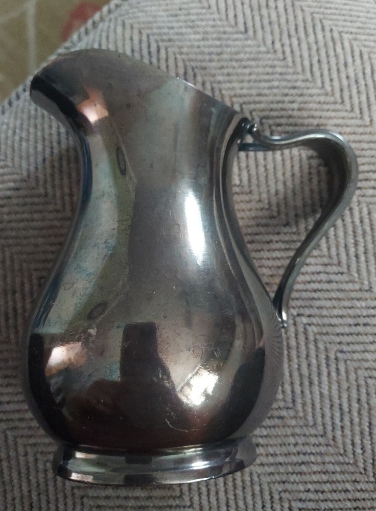 REED & BARTON silver soldered water pitcher USN