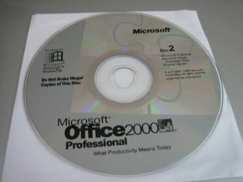Microsoft Office 2000 Professional for Windows - Disc 2 Only!!!