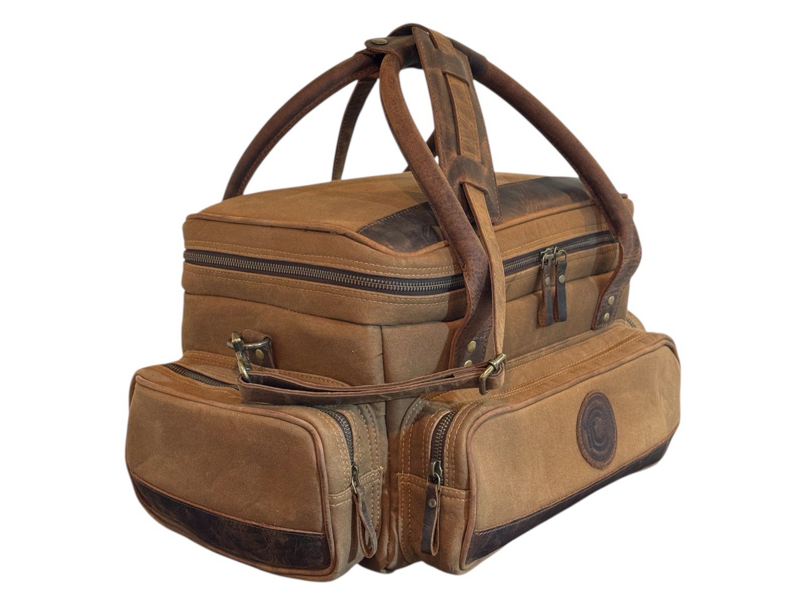 Brown Canvas Leather Range / Field Bag