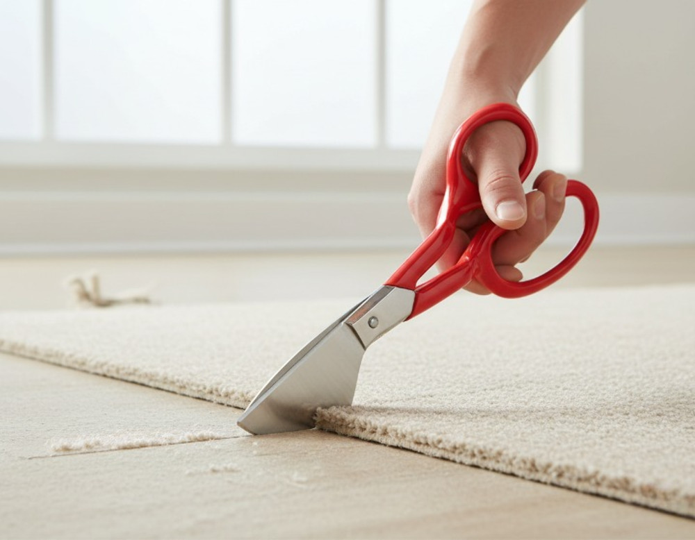 6 Inch Duckbill Napping Shears - Carpet Trimming Scissors - Offset Handle Design