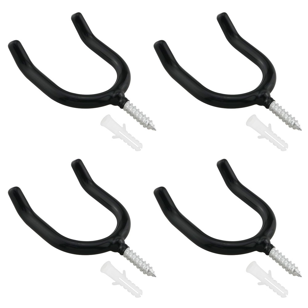 4PCS Screw In U shaped Hook Heavy Duty Wall Mounted Practical Hanging Hook fo...