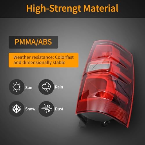 Tail Light Assembly Compatible with 2007-2014 Chevy Suburban/Tahoe Driver Side