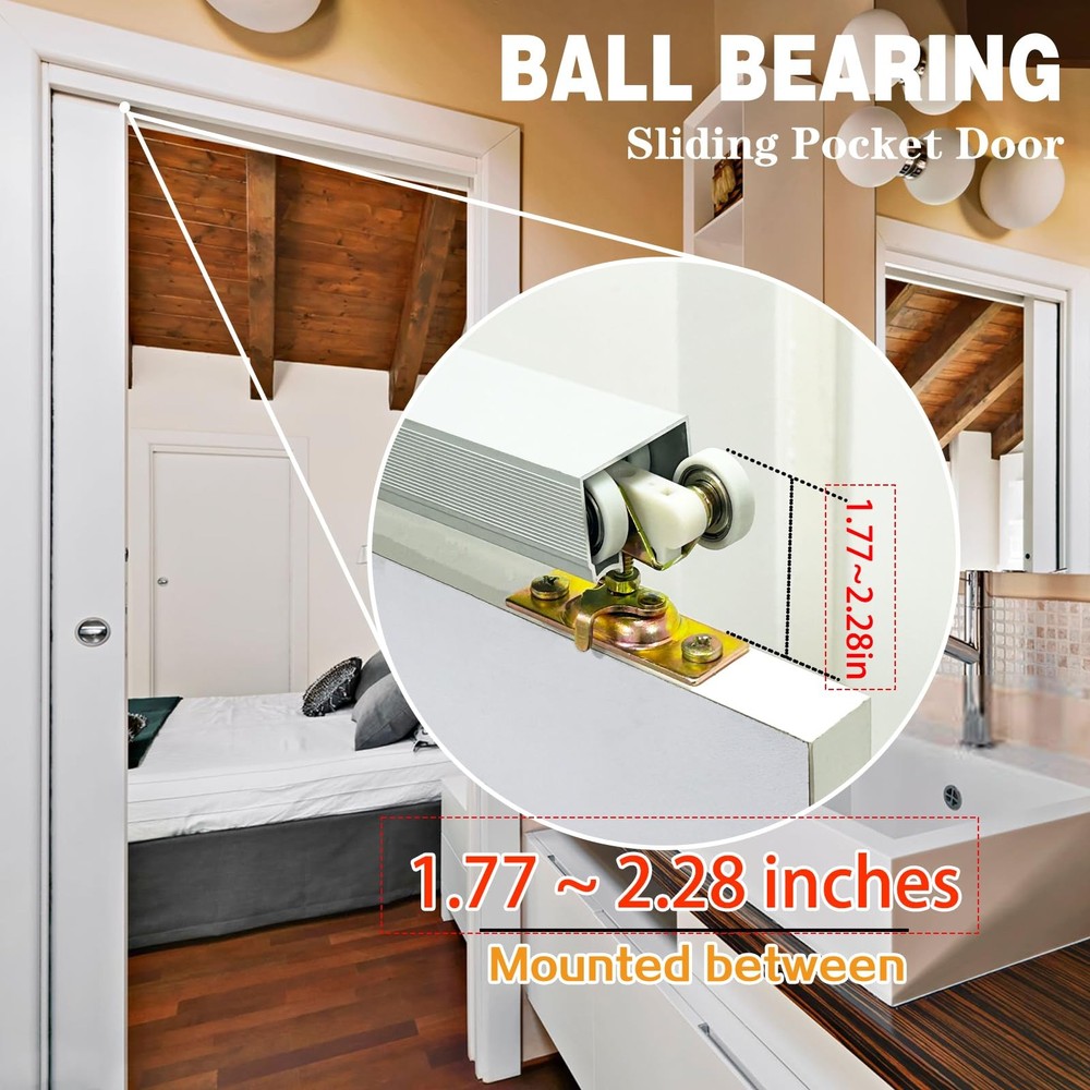 PILISPARK 2 Pack Pocket Door Frame Roller,Sliding 1'' (no Rail), 1‘’- roller