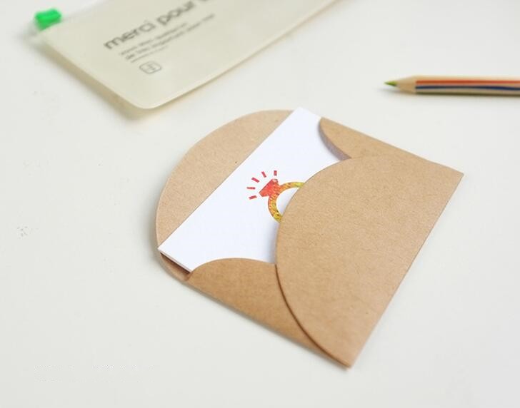 10/20Pcs Handmade Mini Brown Kraft Paper Event Party Invitation Card Envelopes