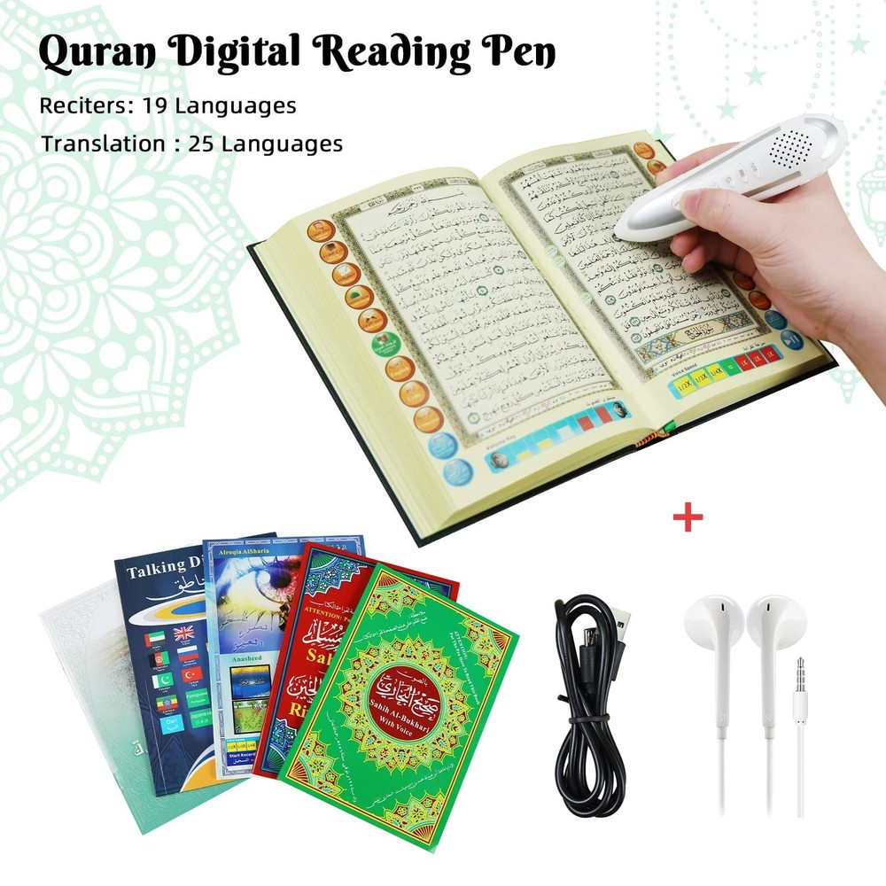 32G Quran Pen, Digital Pen Talking Reader Rechargeable Quran Book Reader with...