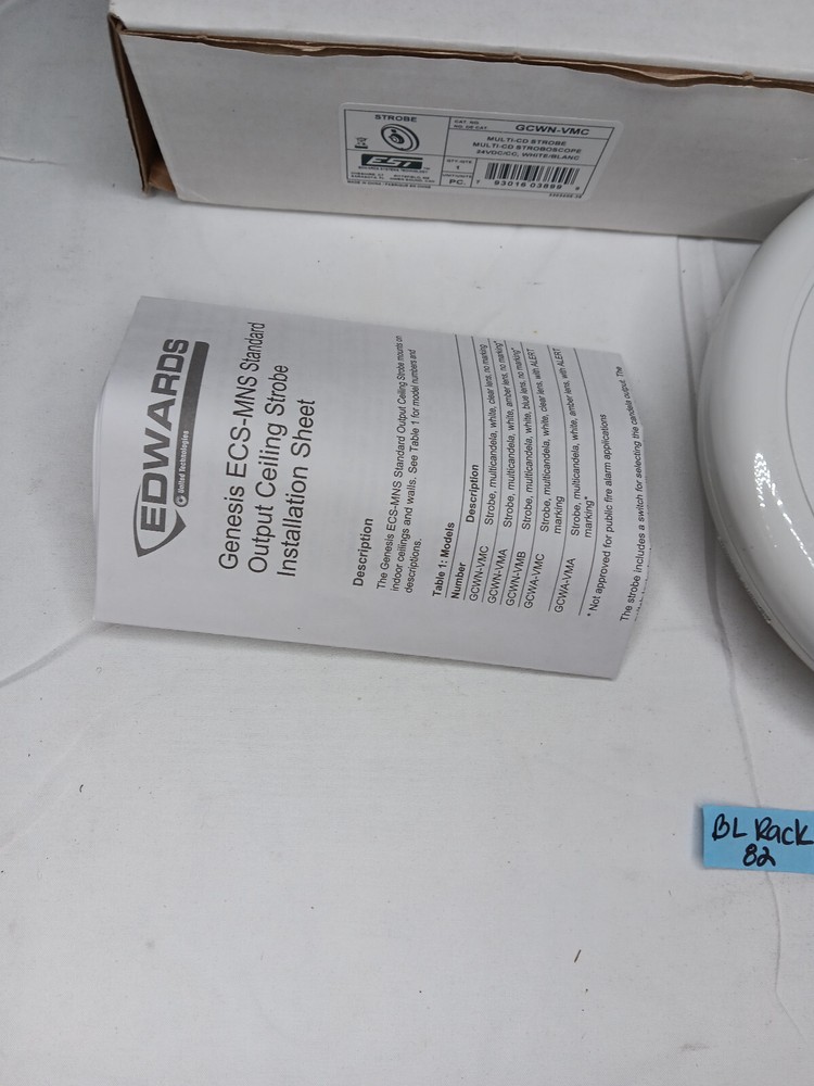 Edwards Signaling GCWN-VMC Standard Range Multi-Candela Ceiling Strobe