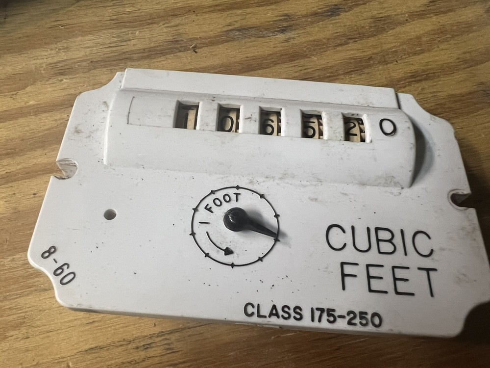 vintage gas meter index