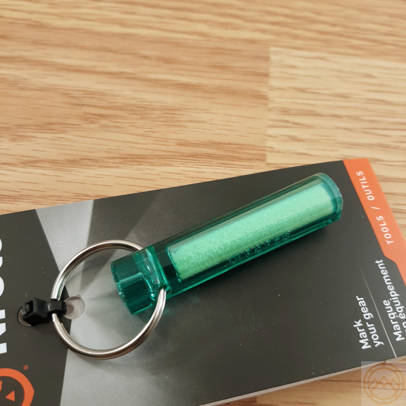 Ni-Glo Solar Gear Marker Dragon Green Recharges By Sun or Light Source Keychain
